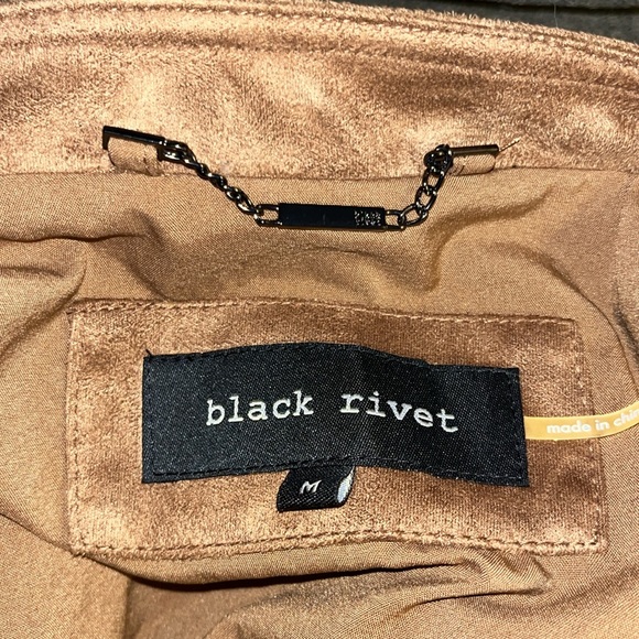 Faux suede moto jacket with fringe, NWT! price reduced! $100 - Picture 8 of 15